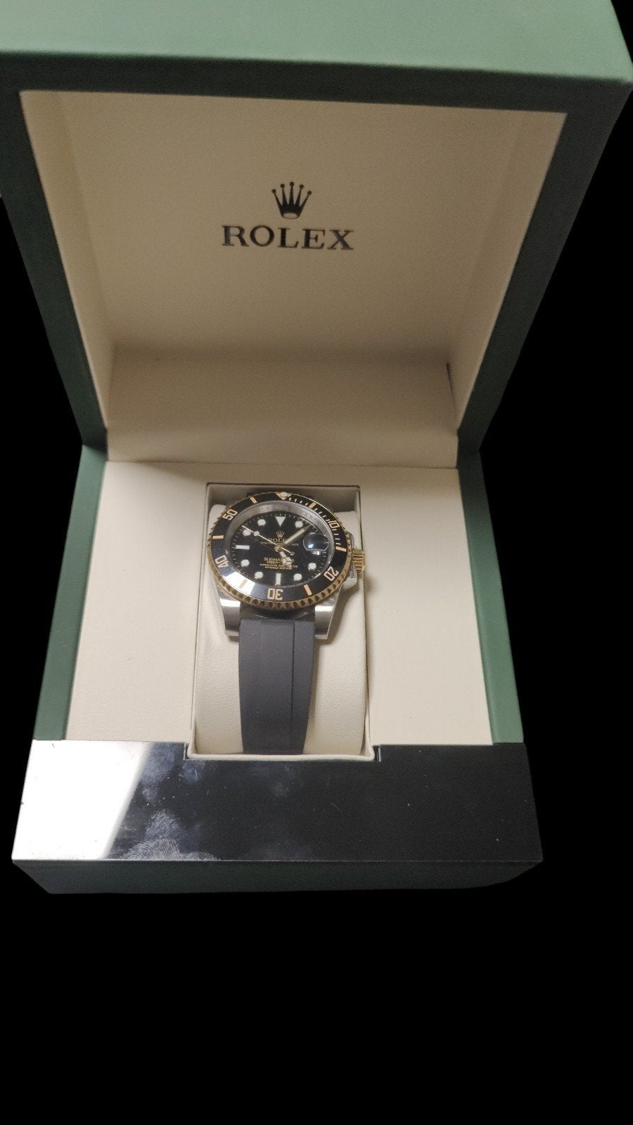 Rolex Submariner Date Two-Tone, Montre-bracelet, Rolex, Comme neuf, Enlèvement