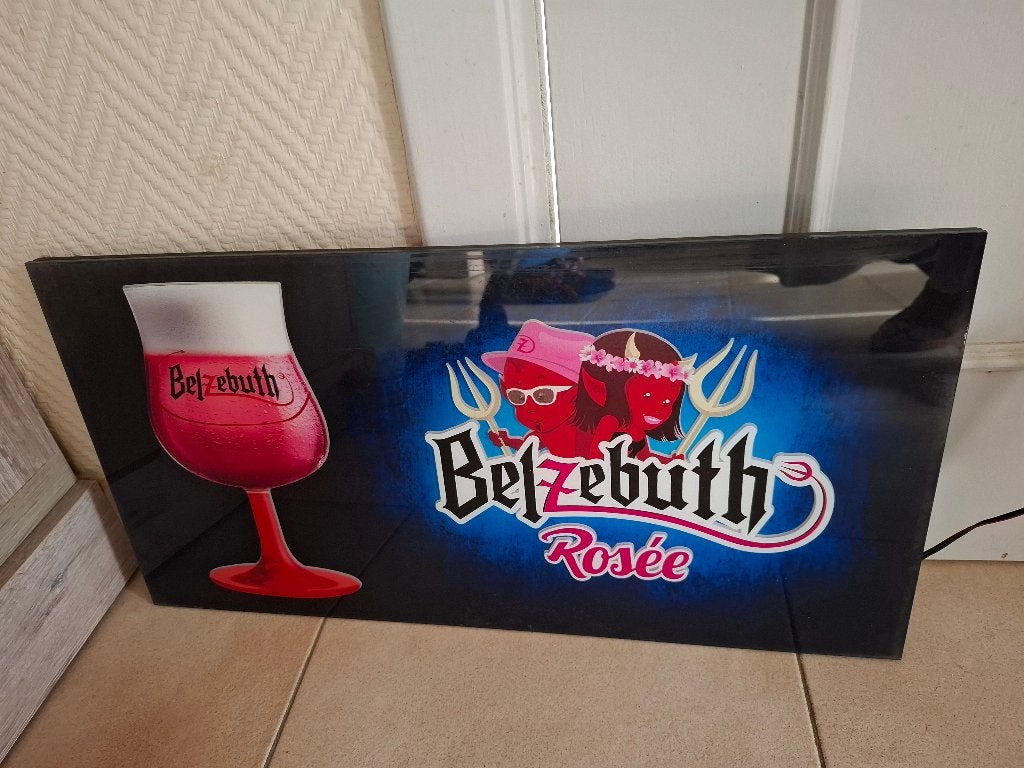 Lichtreclame bière Belzebuth, Ophalen of Verzenden, Nieuw, Lichtbak of (neon) lamp