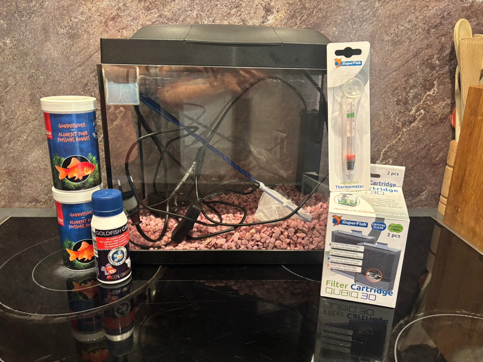 Aquarium met toebehoren, Zo goed als nieuw, Leeg aquarium, Superfish, Ophalen