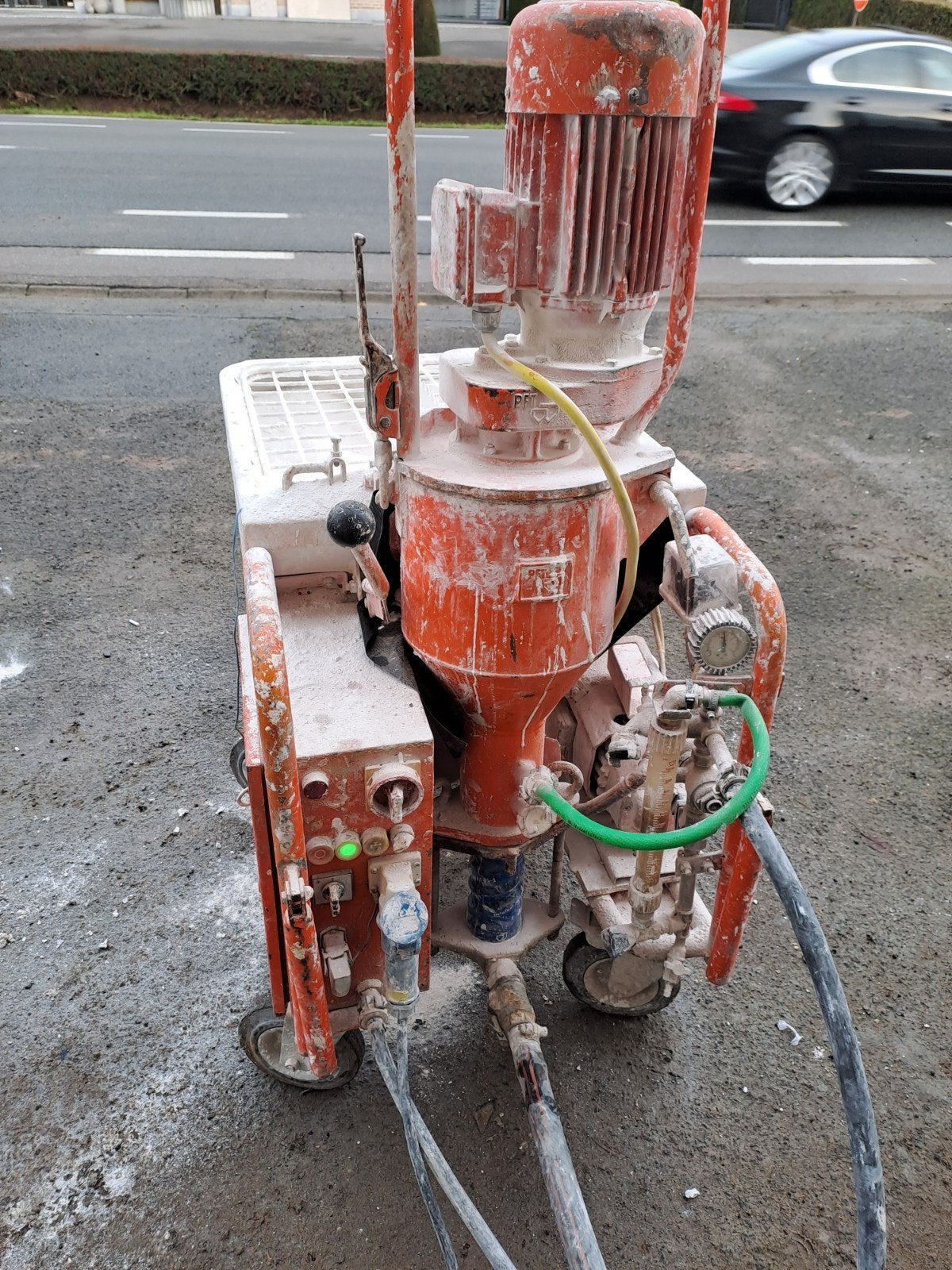 Machine à projeter PFT, Ophalen, Gebruikt
