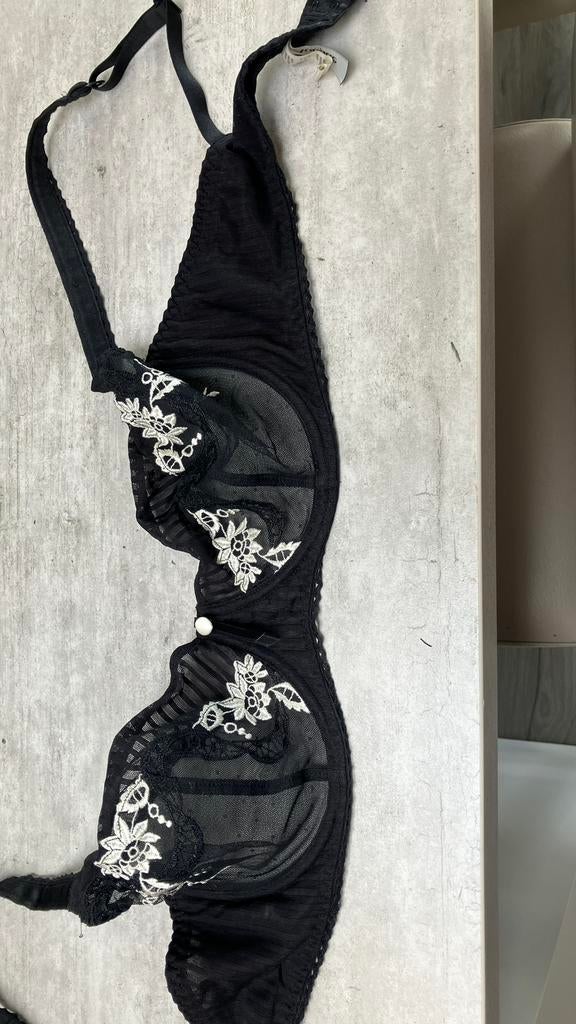 Luxe Aubade Paris bh maat 80D (EU) / 95D (FR) / 36D (UK/US), Kleding | Dames, Ophalen of Verzenden, Zwart, BH