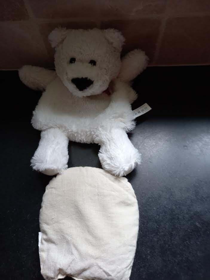 knuffel kersenpitkussen beertje, Ophalen of Verzenden, Zo goed als nieuw, Beer