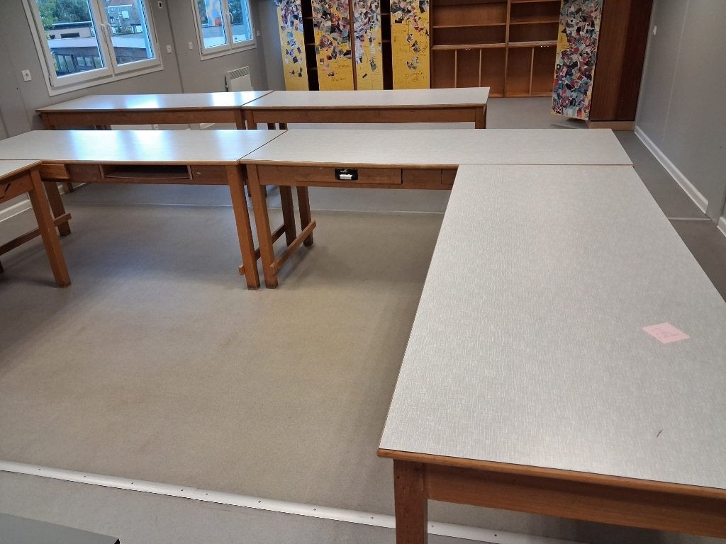 tafels, Huis en Inrichting, Tafels | Eettafels, Ophalen, Gebruikt, 50 tot 100 cm, Vijf personen of meer