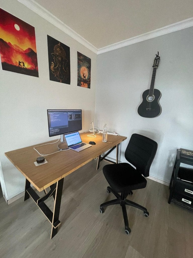 KiloTon bureau, schroefloos ontwero, Ophalen, 90 cm, Hout, 180 cm