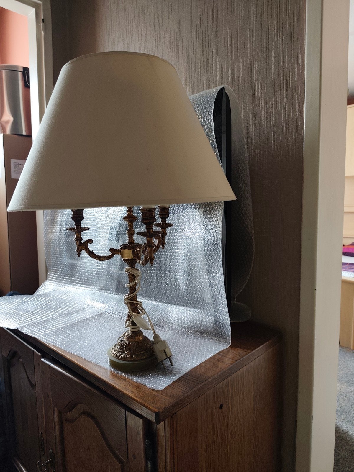 antieke sfeerlamp, Ophalen, Sfeerlamp, Met kap