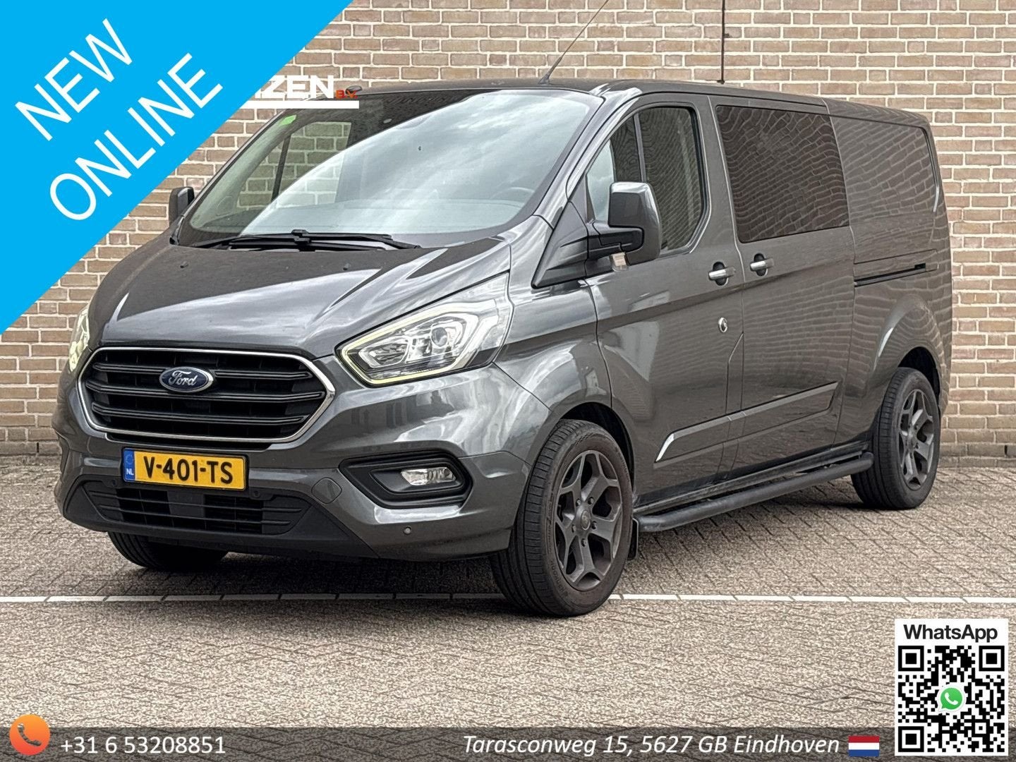 Ford Transit Custom 300 2.0 TDCI L2H1 Limited Dubbel Cabine, Autos, Camionnettes & Utilitaires, 186 g/km, Achat, Entreprise, Diesel