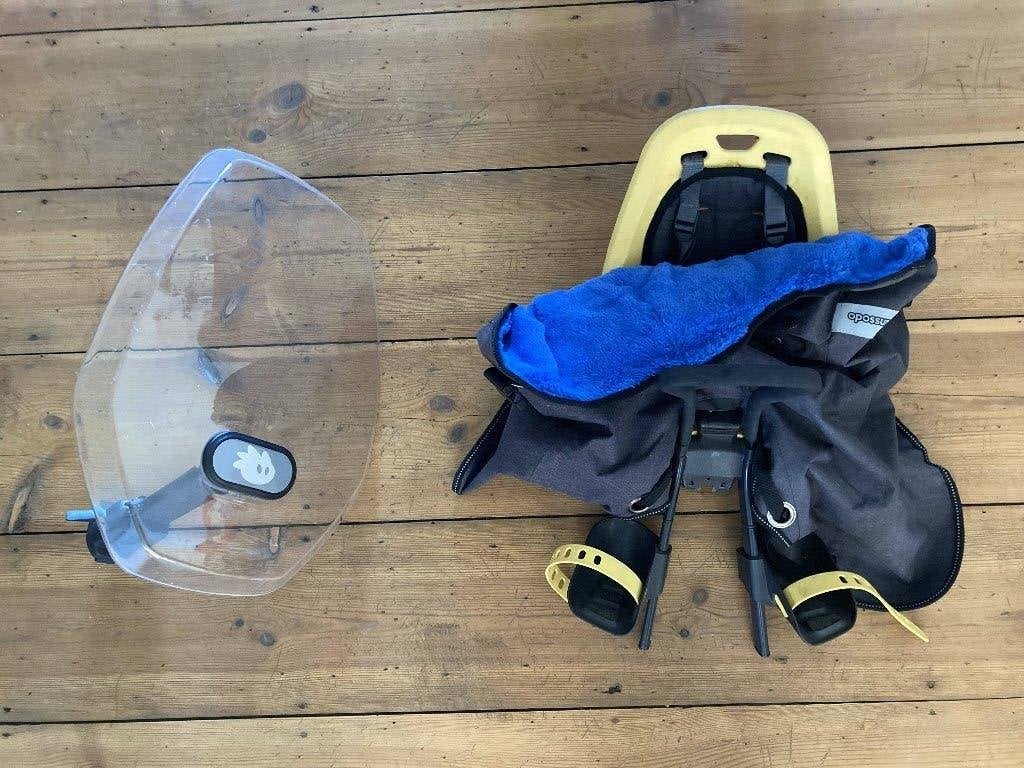 Thule yepp mini + windscreen + opossum tucano urbano, Ophalen, 0 t/m 18 kg, Voorzitje, Thule