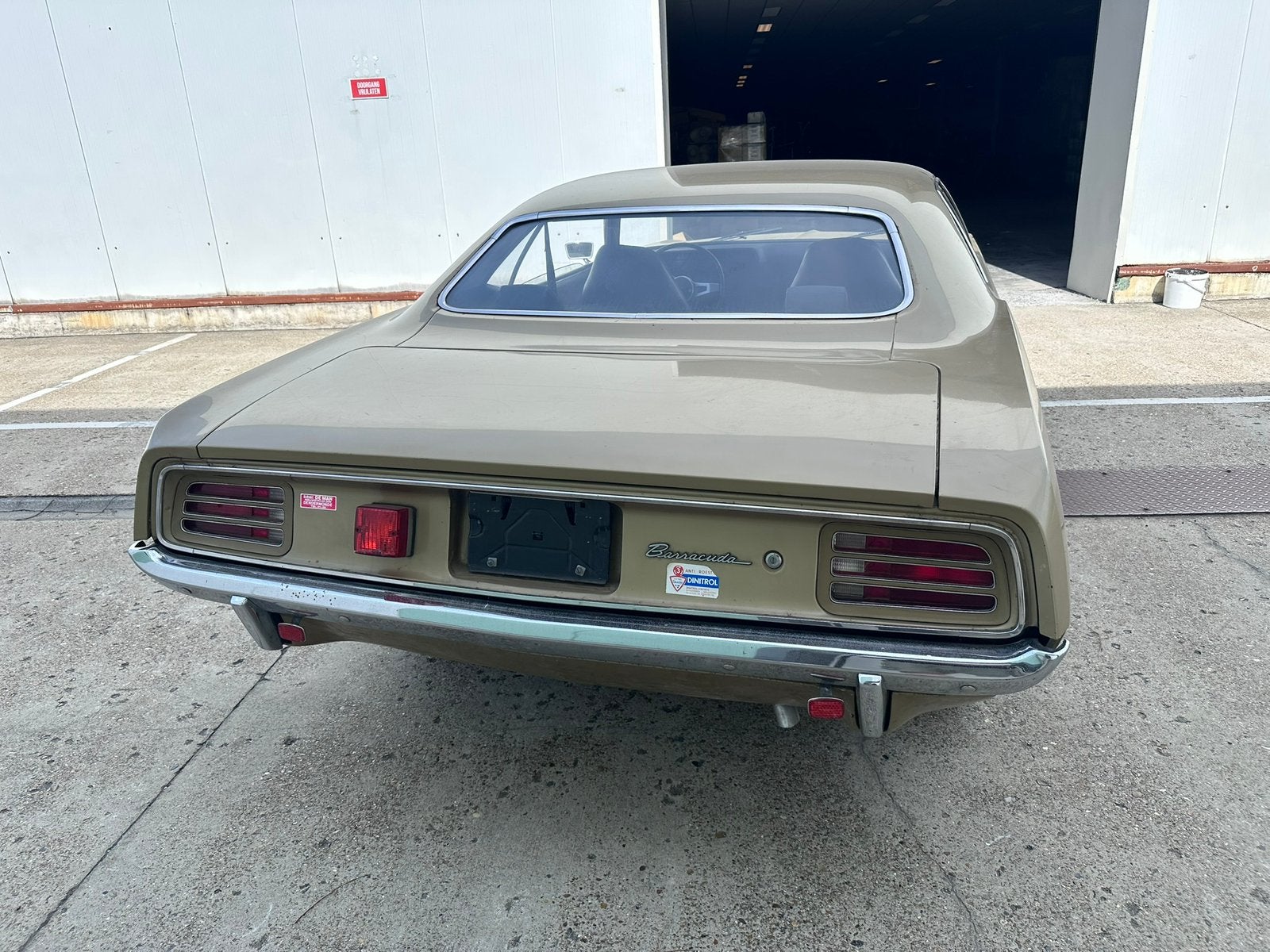 Plymouth Barracuda 1970 - slant 6 - origineel Belgische auto, Auto's, Achterwielaandrijving, Zwart, Overige kleuren, Leder