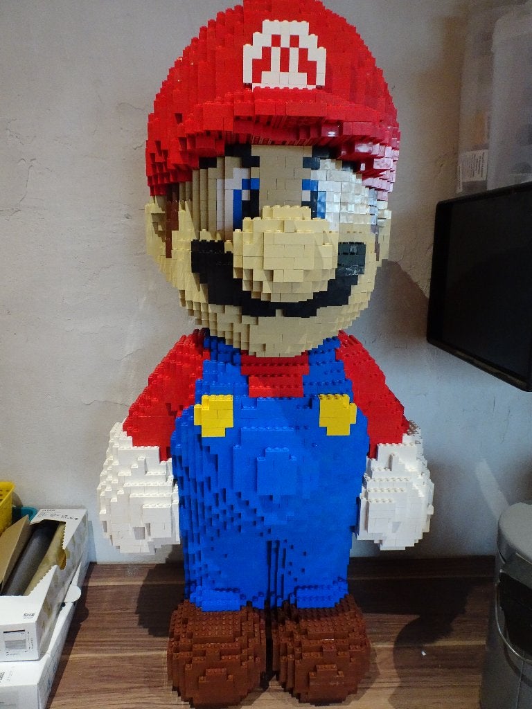 figurine Mario géant en lego, Enlèvement, Utilisé, Ensemble complet, Lego