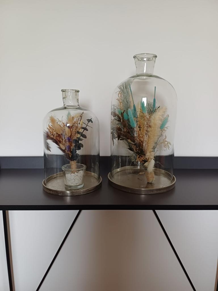 Glazen stolpen, Huis en Inrichting, Woonaccessoires | Stolpen, Ophalen, Zo goed als nieuw