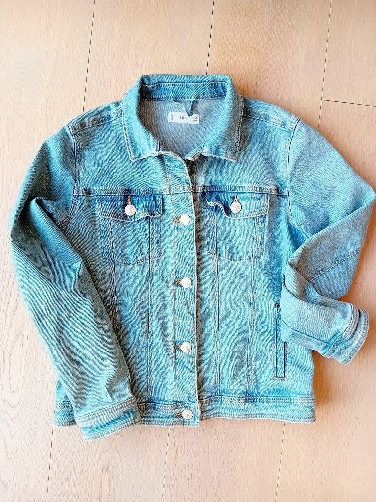 Jeans vest meisje, Kinderen en Baby's, Ophalen, Meisje, Mango, Zo goed als nieuw