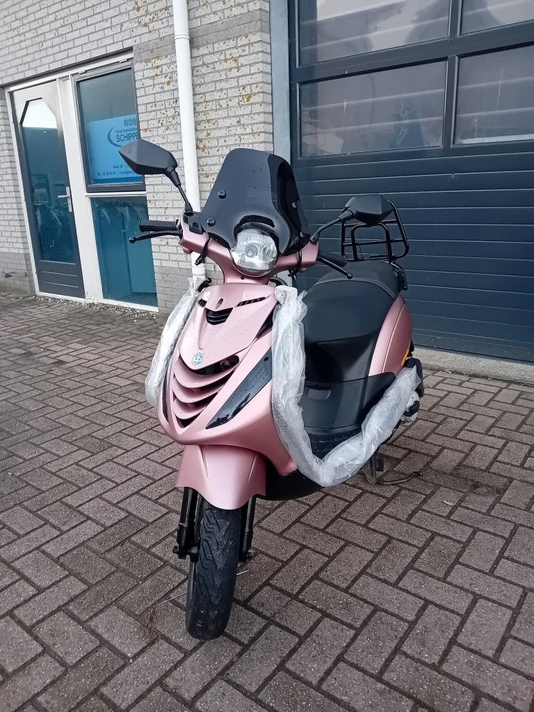Piaggio Zip 4T A-klasse Mat Lichtroze | LED | Garantie ✅, Autres modèles, Enlèvement ou Envoi, Comme neuf, Classe A (25 km/h)