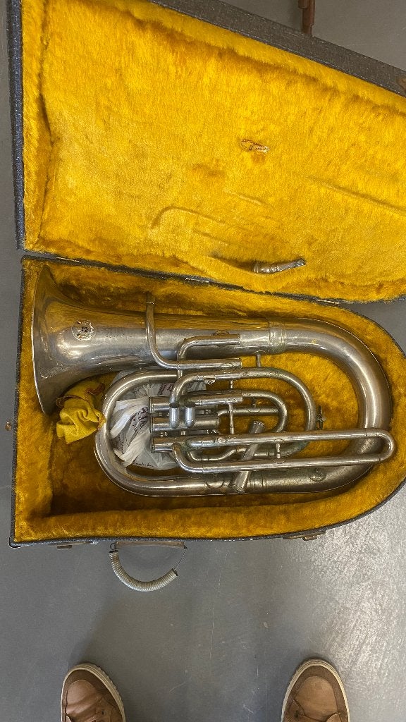 Vintage blaasinstrumenten, Ophalen, Gebruikt, Overige typen, Met koffer