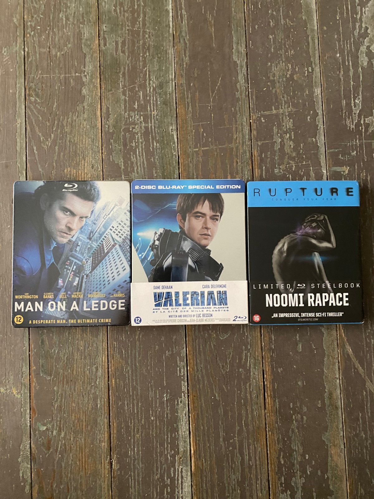 3 Blu-ray Steelbooks: Man on a Ledge,Valerian, Rupture,Nieuw, Enlèvement ou Envoi, Anglais, Néerlandais, Blu-ray