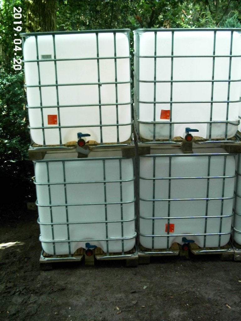 1000L Watervaten houten pallet , ibc containers, Ophalen, Nieuw