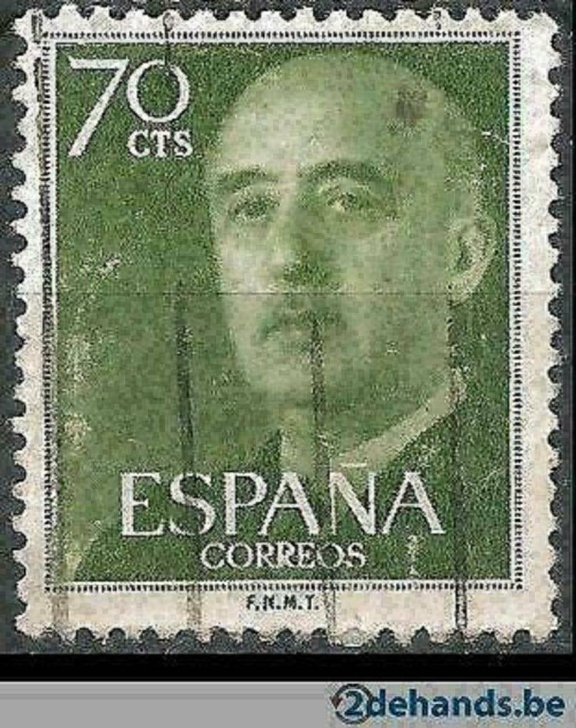 Spanje 1955-1958 - Yvert 862 - Generaal Francisco Franc (ST), Verzenden, Gestempeld