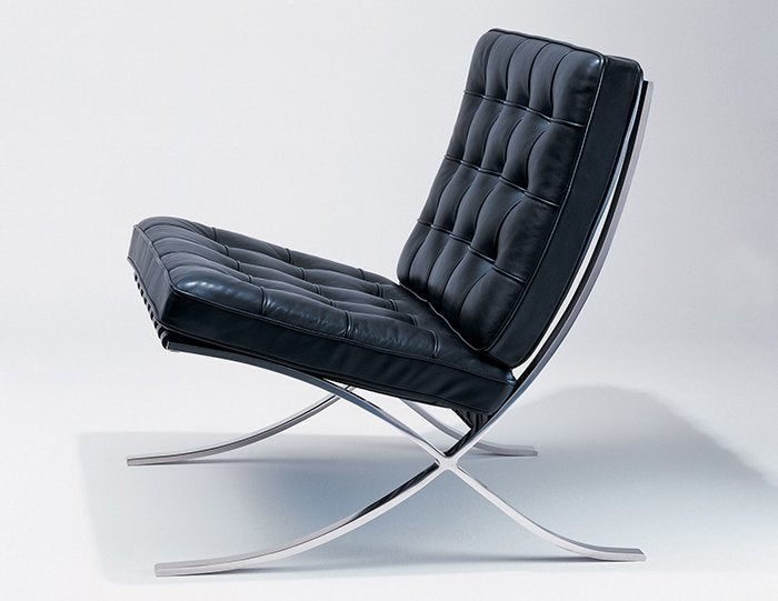KNOLL Barcelona Chair Leder & Chroom | Designicoon | € 3.950, Maison & Meubles, Enlèvement, Comme neuf, Cuir, High-end Furniture