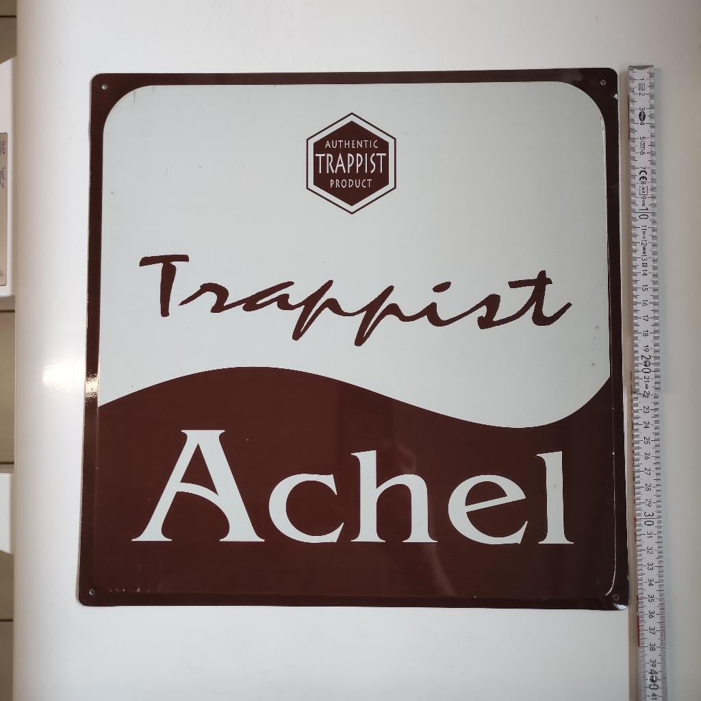 Plaque tôle bière Trappiste Achel, Enlèvement, La Trappe