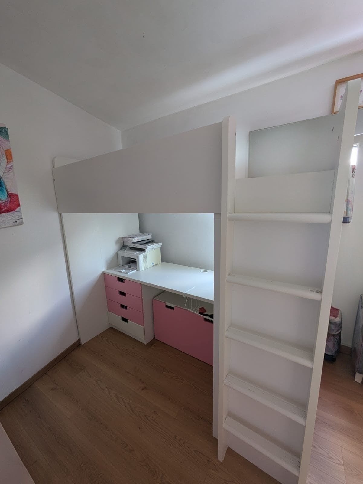 Lit mezzanine IKEA SMÅSTAD, avec 2 armoires extra, Huis en Inrichting, Slaapkamer | Stapelbedden en Hoogslapers, Ophalen, Hoogslaper