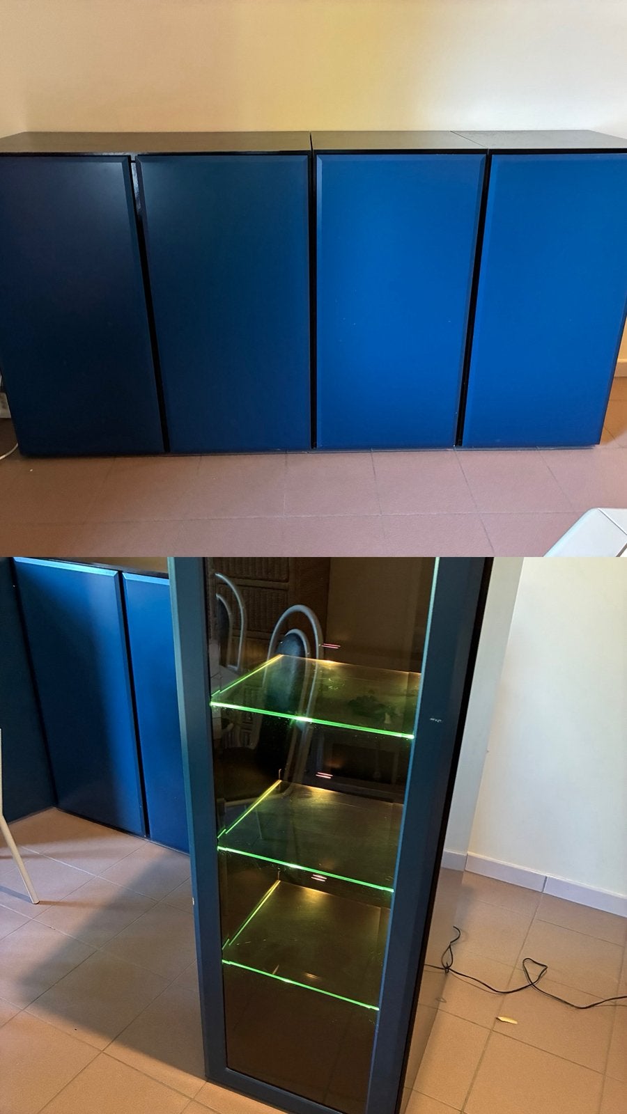 3 pièces (armoire 4 portes) + vitrine, Enlèvement