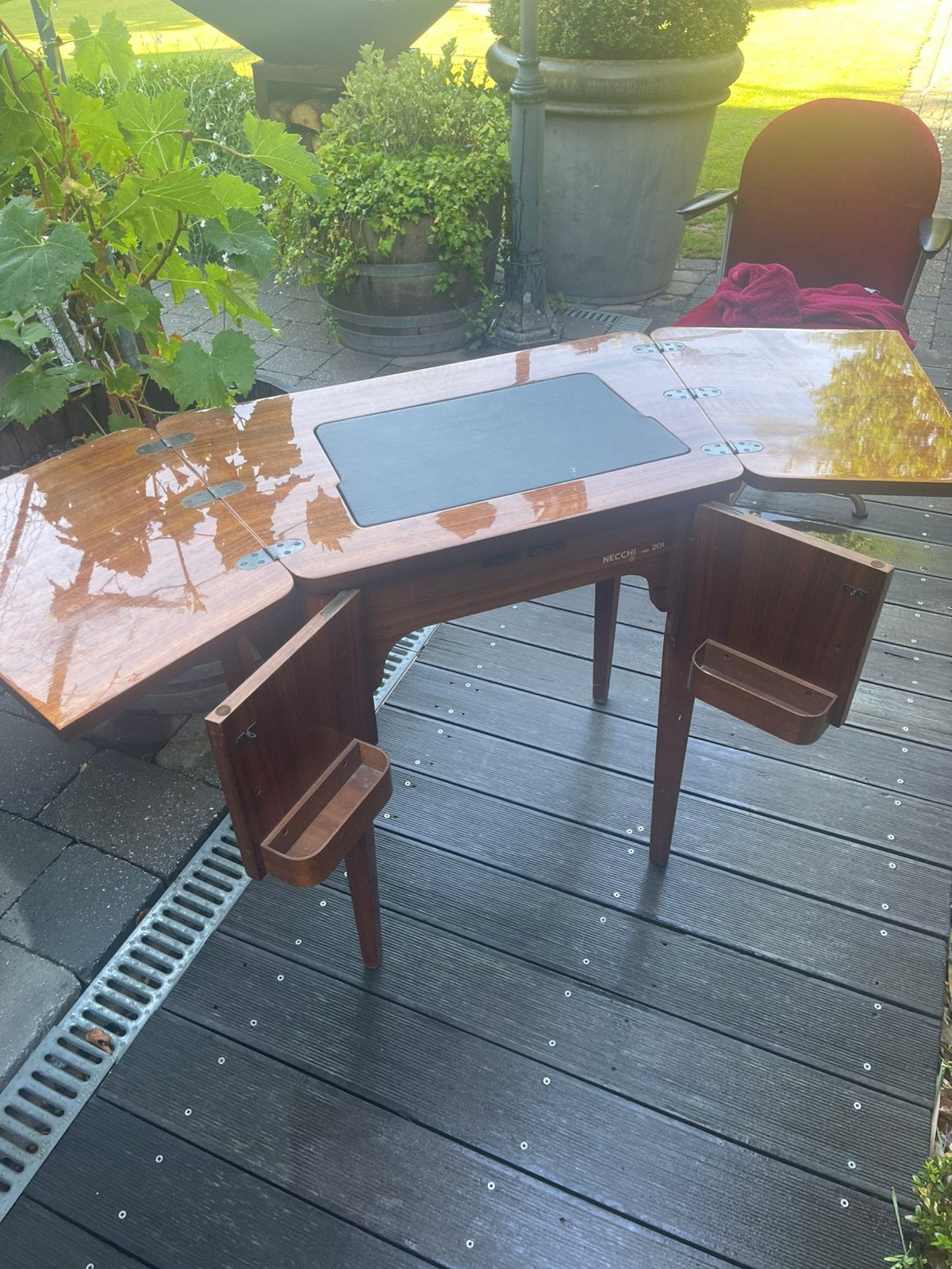 Origineel vintage retro design bureau necchi, Jardin & Terrasse, Enlèvement, Comme neuf