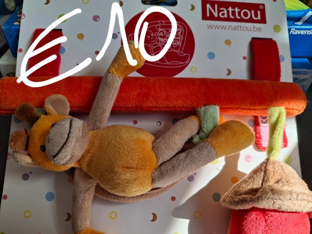 Nattou - maxicosi speeltje, Kinderen en Baby's, Speelgoed | Knuffels en Pluche, Ophalen, Nieuw, Giraf