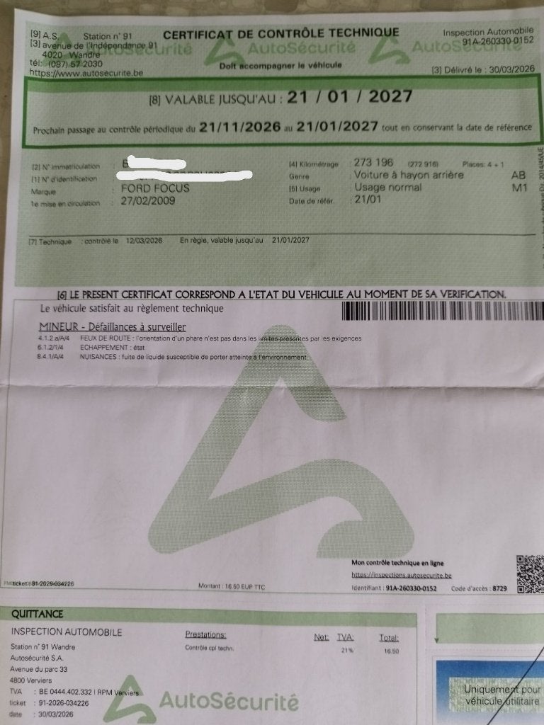 Ford focus, Stof, 4 cilinders, Blauw, 146 g/km