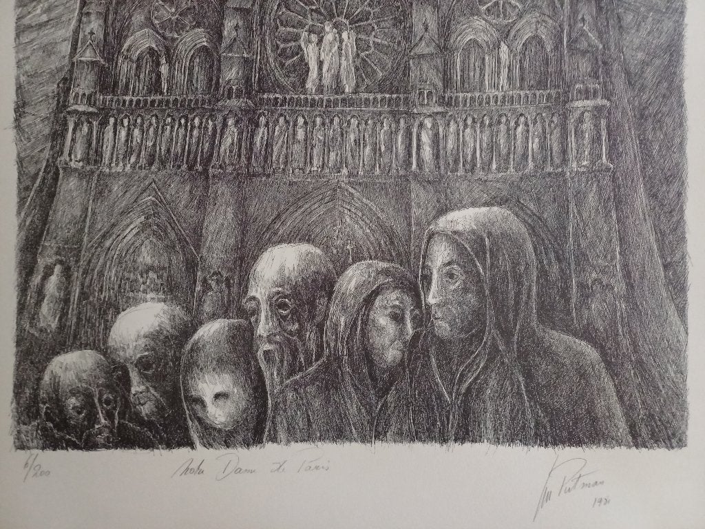 Luc Putman, Notre-Dame de Paris, 1981, Enlèvement ou Envoi, Gravure, Numéroté