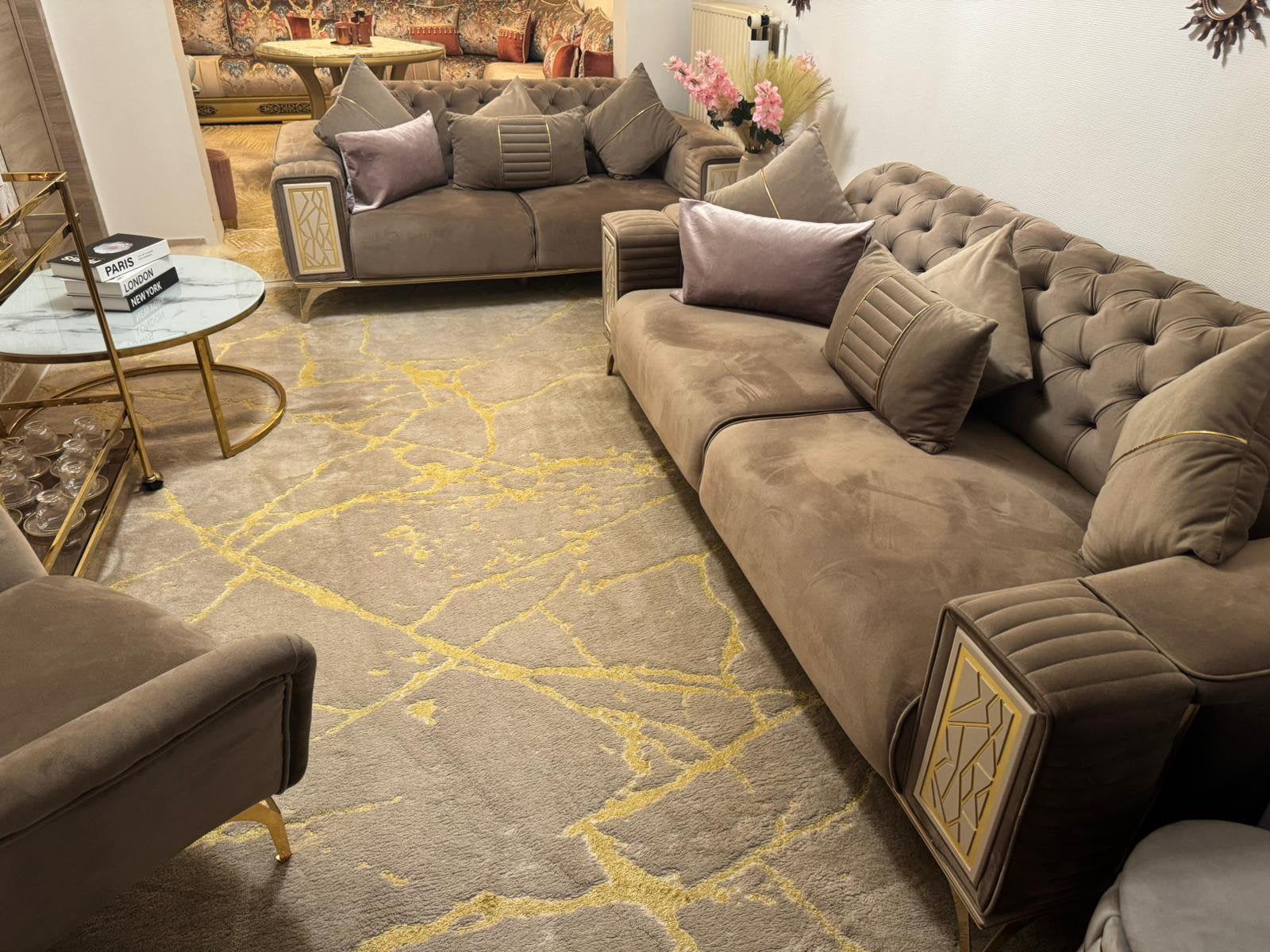 Luxe salon 2 zit 3 zit en 1 zit inclusief, Huis en Inrichting, Ophalen, Zo goed als nieuw