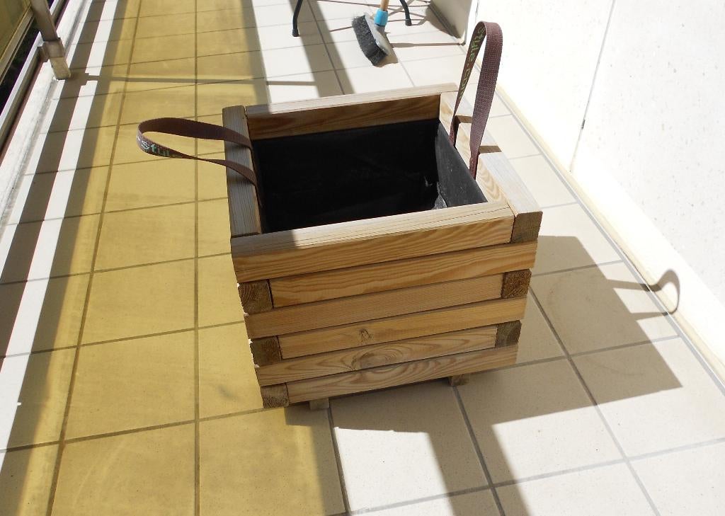 Bac à plantes bois, Carré, 30 à 60 cm, Enlèvement, Utilisé