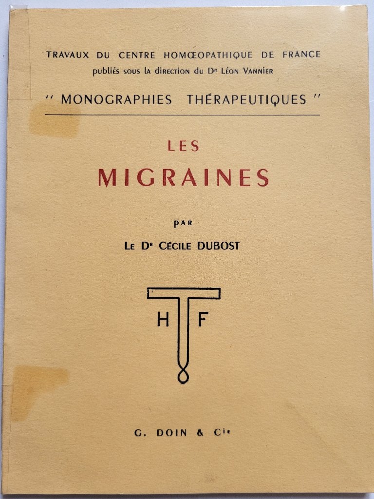 Dr Cécile Dubost Les Migraines 1958, Ophalen of Verzenden