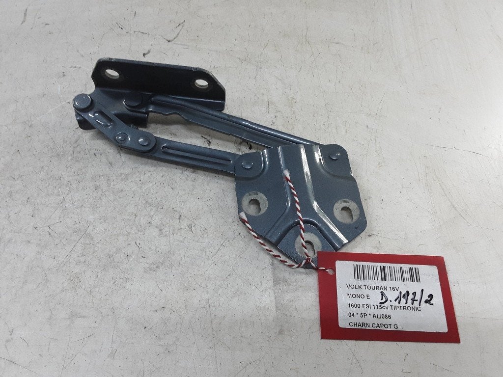 CHARNIERE DE CAPOT GAUCHE Volkswagen Touran (1T1 / T2), Volkswagen, Mevr. I. Hauben, Utilisé, Rue de l'Espoir 34 34
4030  GRIVEGNÉE, BE