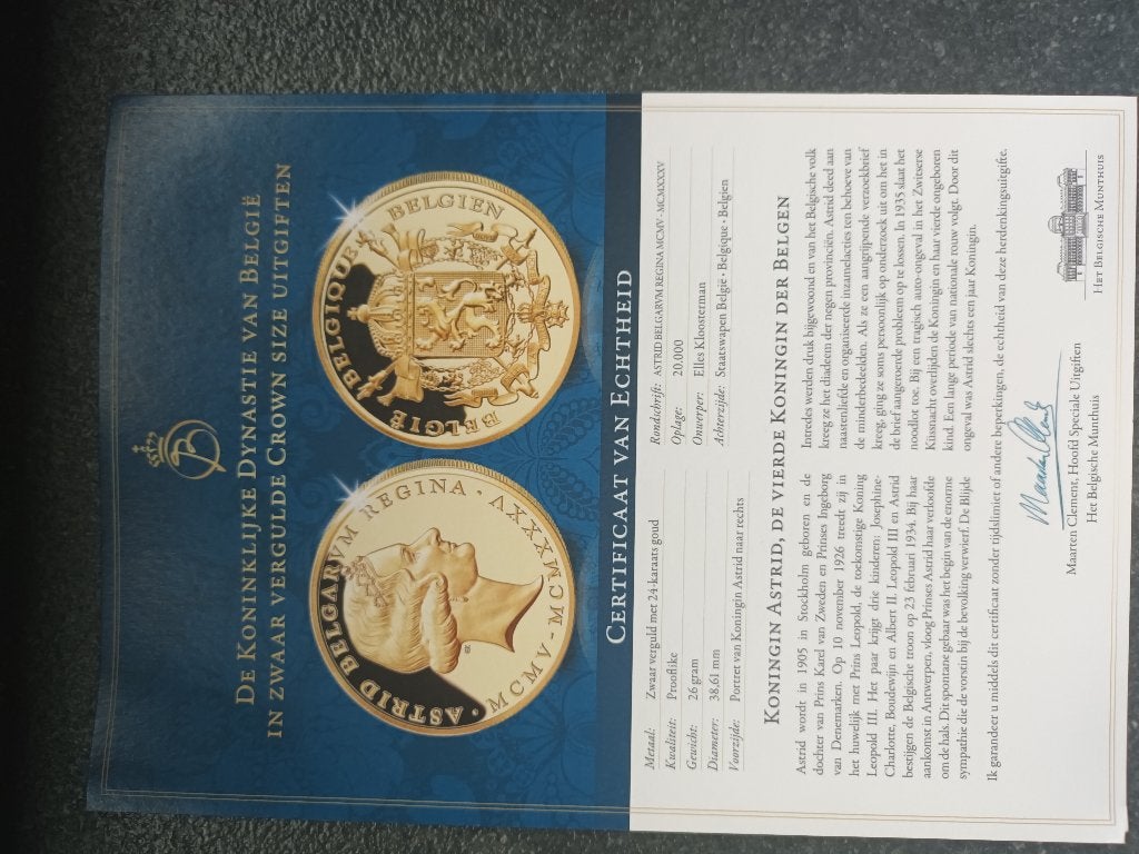 Edelcollectie Belgisch koningshuis, Postzegels en Munten, Ophalen, Munten