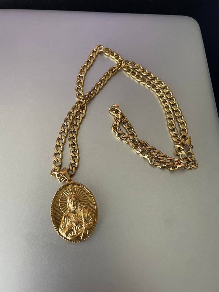 18k goude ketting, Handtassen en Accessoires, Ophalen, Zo goed als nieuw