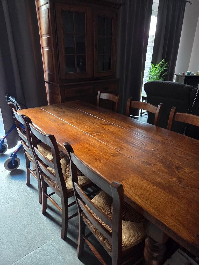 Eiken massieve eetplaats, Ophalen