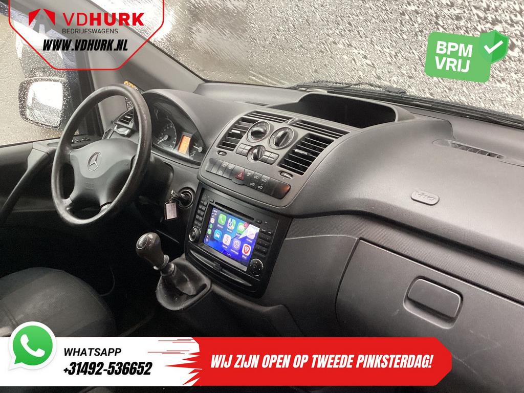 Mercedes-Benz Vito 113 CDI L3 DC Dubbel Cabine EXPORT Carpla, Auto's, Parkeersensor, Wit, Mercedes-Benz, Bedrijf