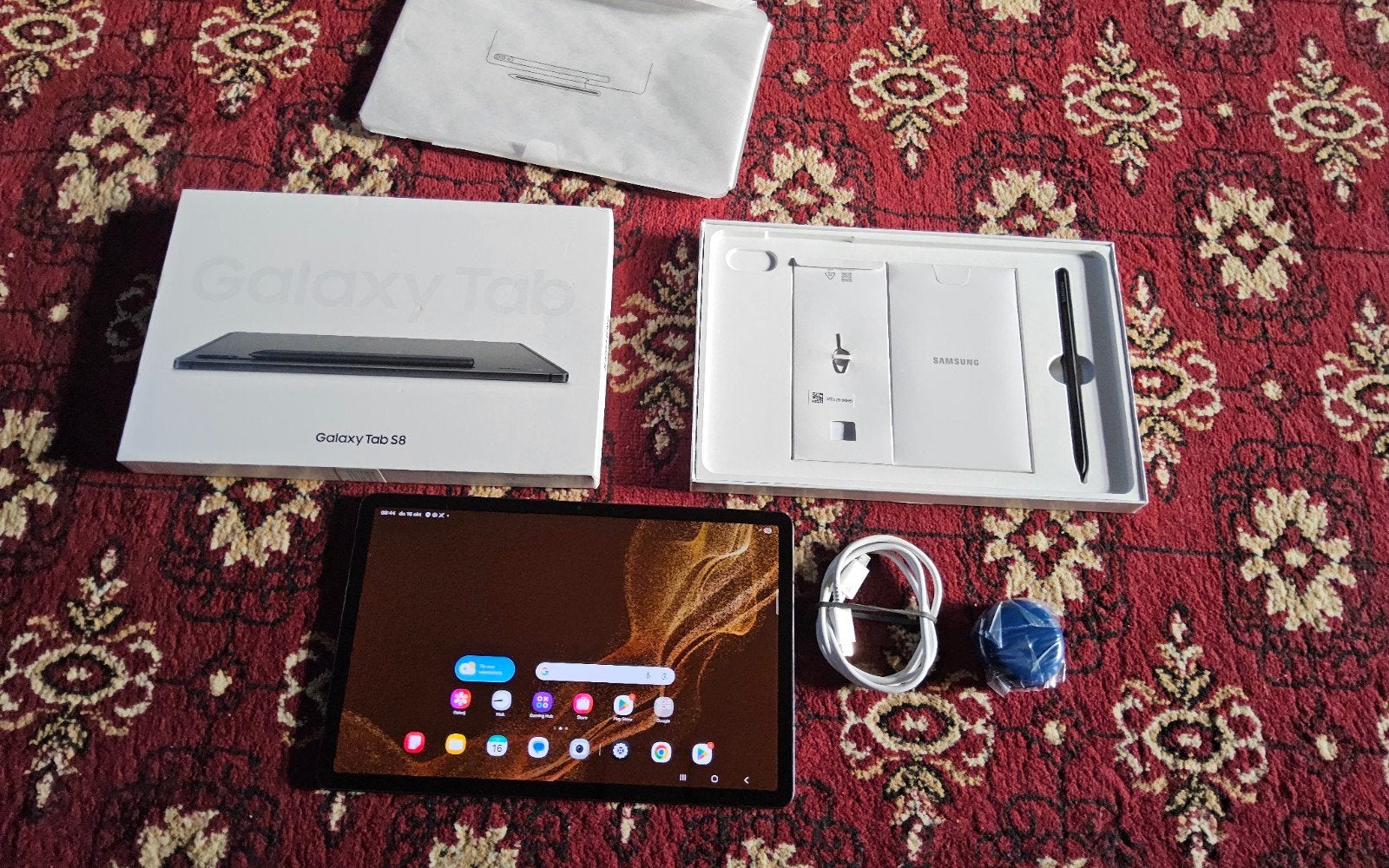 Samsung galaxy tab S8 bijna nieuw, toestenbord, accessoires, Computers en Software, Android Tablets, Ophalen of Verzenden