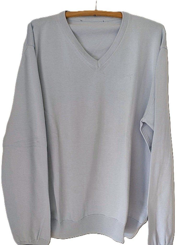 pull bleu clair Barbour XL- coton fin, Barbour, Taille 56/58 (XL), Porté, Bleu