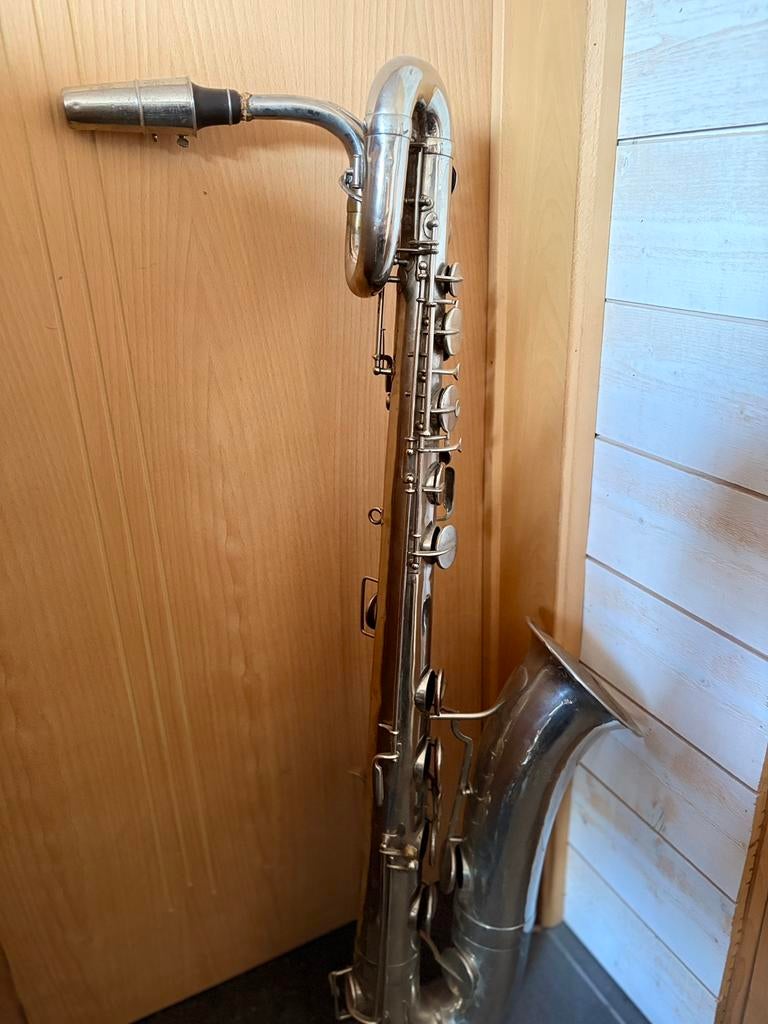 Prachtige bariton sax pre 1900!!, Enlèvement, Utilisé, Bariton