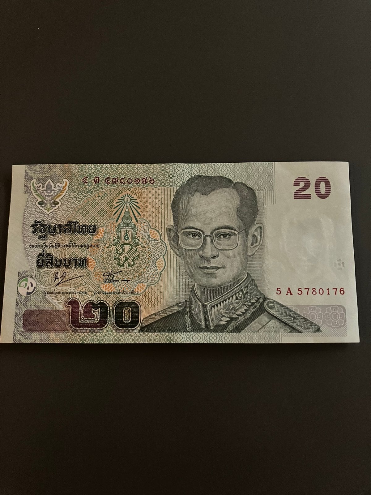 Oud biljet 20 THAISE Baht., Ophalen of Verzenden