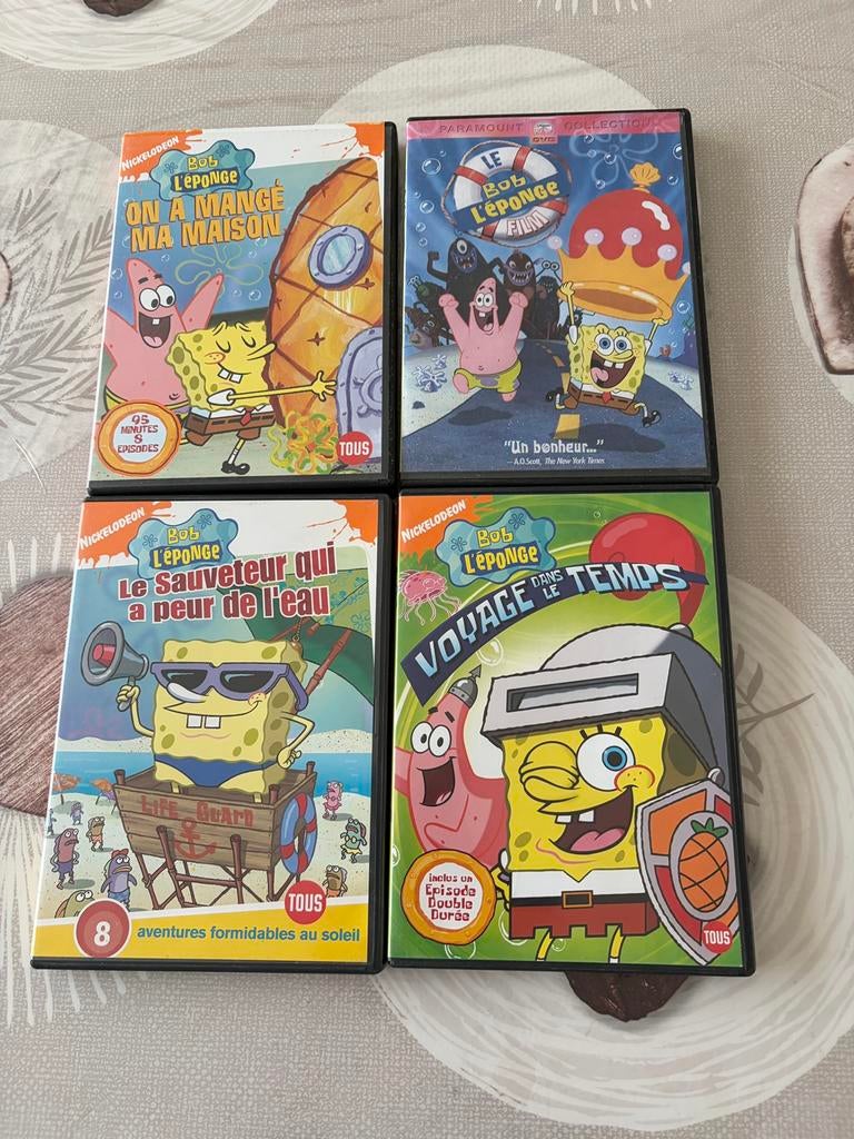 Lot de 4 DVD Bob l’Éponge, Enlèvement ou Envoi, Comme neuf