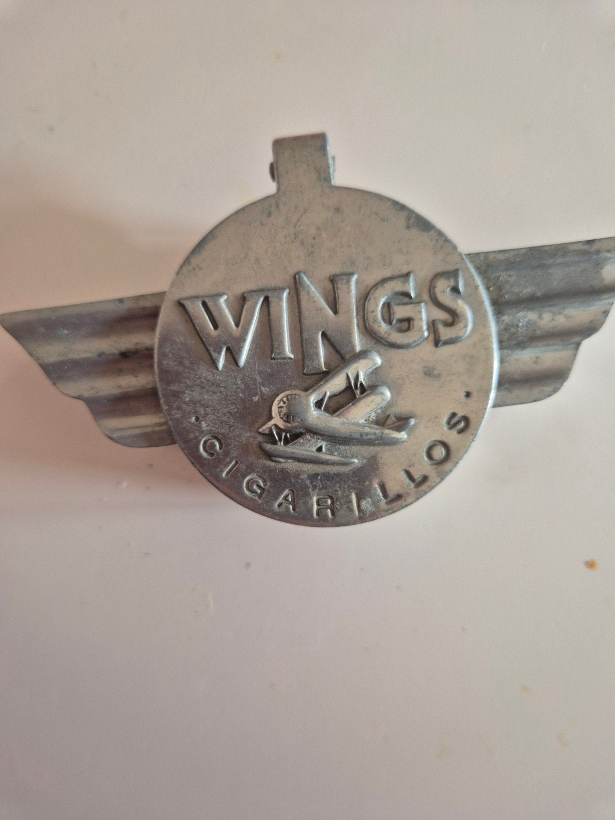 Vintage Wings Cigarillos aluminium zakasbakje / reisasbak –, Ophalen of Verzenden, Merk