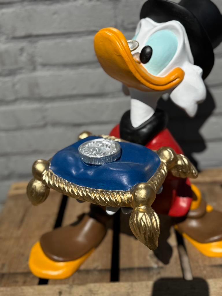 Disney Dagobert Duck beeld, Ophalen, Overige figuren, Zo goed als nieuw, Beeldje of Figuurtje