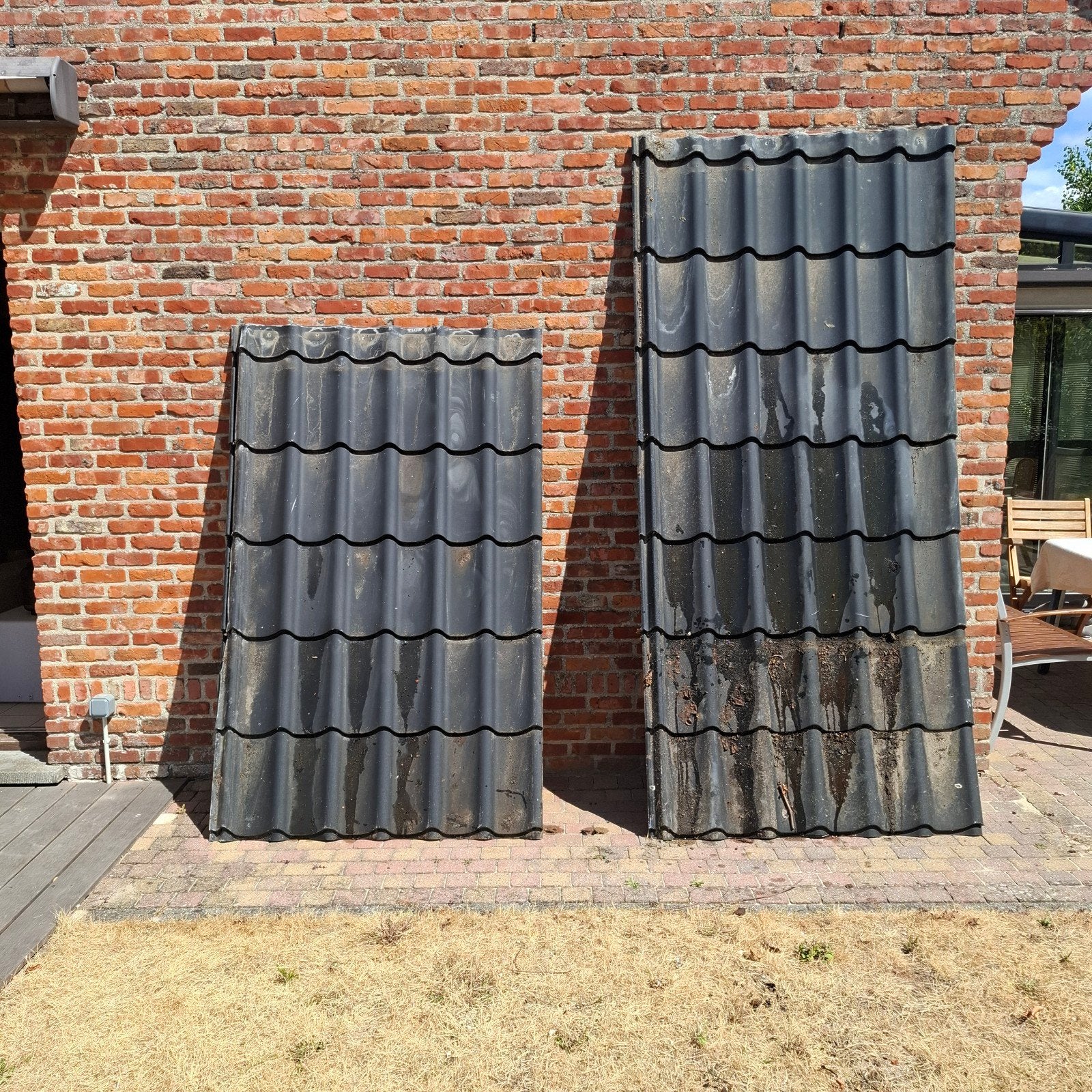 metalen dakplaten, Ophalen