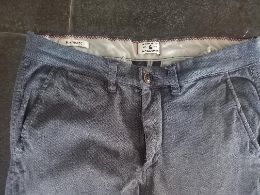 HERENPANTALON JACK&JONES SLIM MARCO W31/L34 ALS NIEUW, Blauw, Overige maten, Ophalen of Verzenden, Zo goed als nieuw
