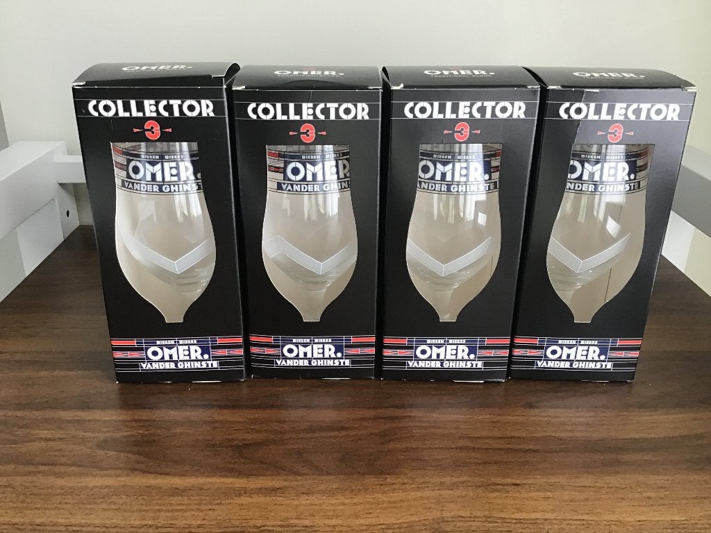 4 x bierglas Omer., Ophalen, Nieuw, Bierglas