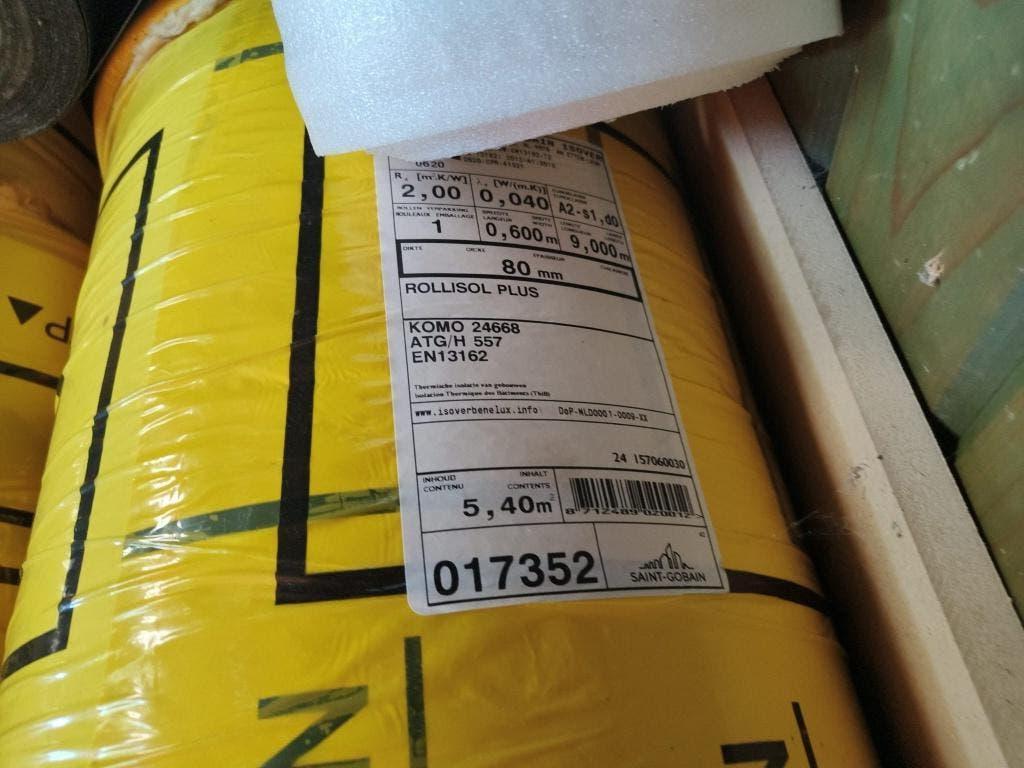 ISOVER Rollisol plus glaswol, Doe-het-zelf en Bouw, Isolatie en Afdichting, Nieuw, 15 m² of meer, 8 tot 12 cm, Glaswol