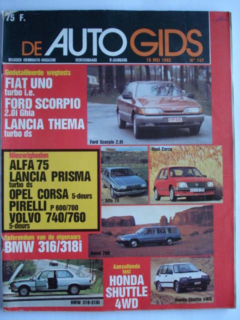 AutoGids 147 Alfa Romeo 75 Lancia Thema Ford Scorpio BMW E21, Envoi, Utilisé, Général