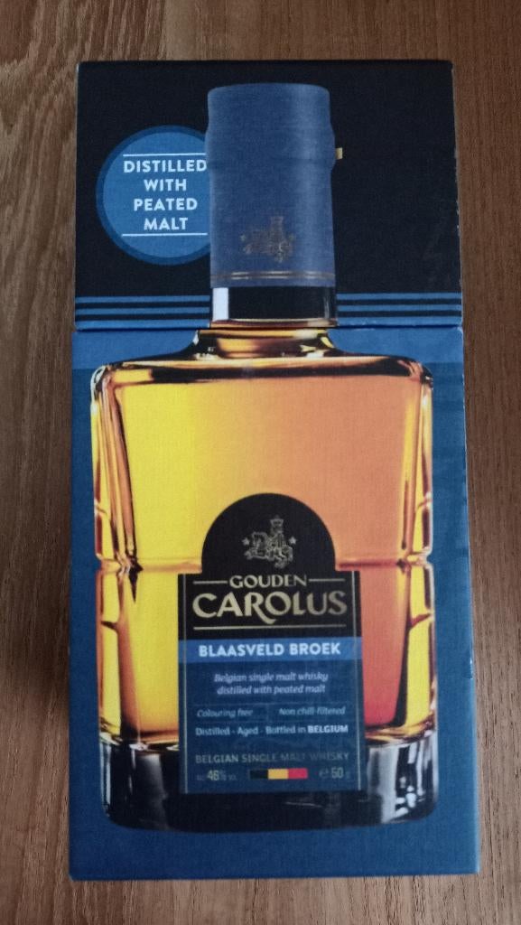 Gouden Carolus Blaarveld Broek Belgische Single Malt Whisky, Overige gebieden, Overige typen, Nieuw, Ophalen of Verzenden