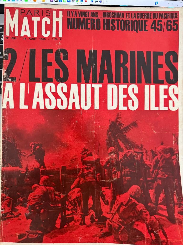 Paris Match, 14 aout 1965, johnny, Bière Van Den Heuwel ..., Envoi